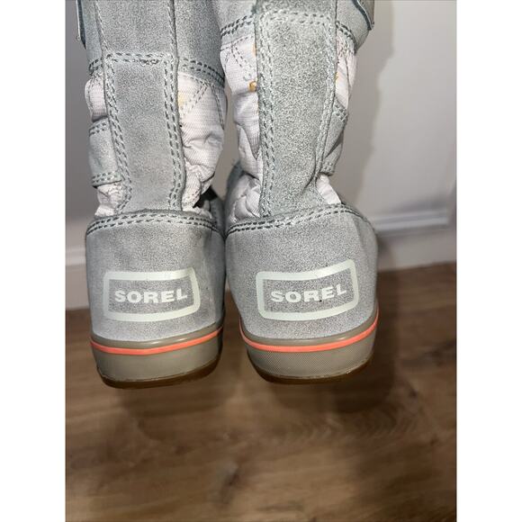 Sorel Glacy Womens Sz 7 Boots Beige Snow Winter Fleece Lining Quilted Waterproof - Picture 5 of 6